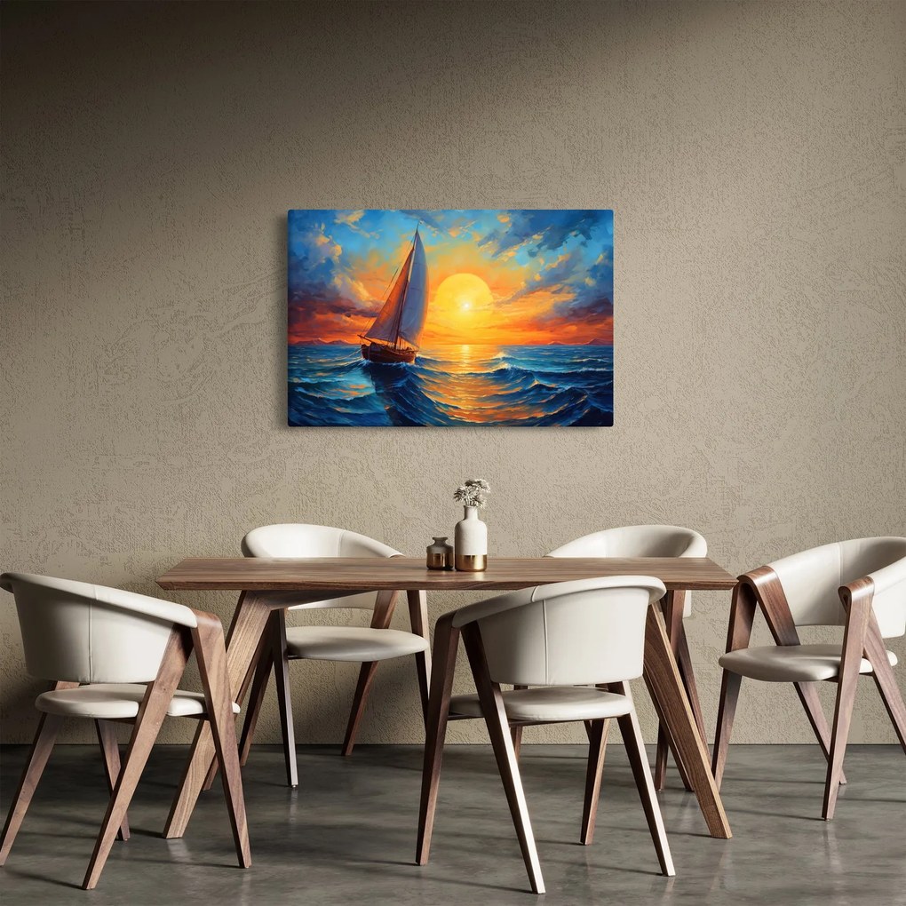 Kép - Vitorlások (90x60 cm)