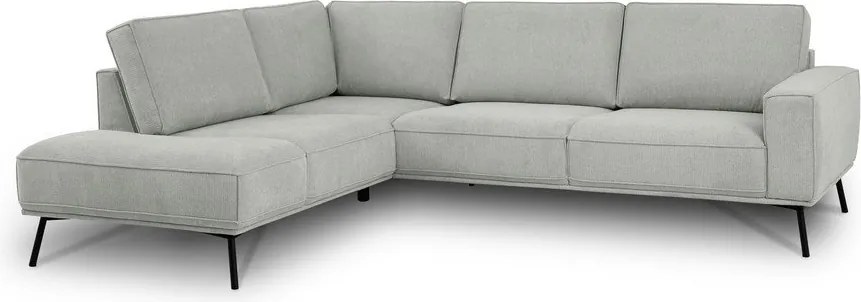 Világosszürke zsenília sarokkanapé (bal oldali-L alakú) Amsterdam – Scandic