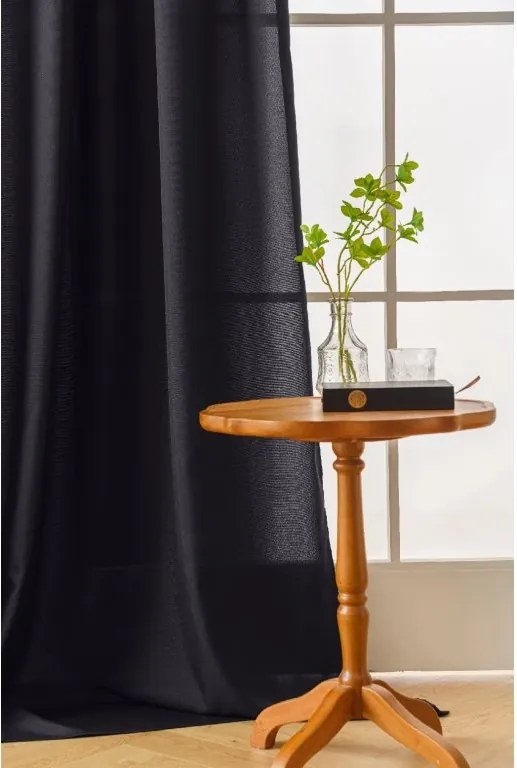 Függöny OXFORD LIGHT 140x250 cm, sötétszürke Felfüggesztés: Hullámos sínszalag