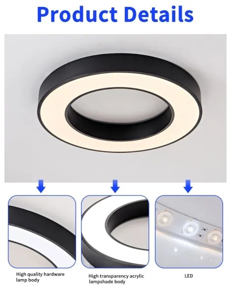 Immax NEO 07209L-LED Dimmelhető lámpa PASTEL LED/53W/230V 60cm fekete Tuya + távirányító