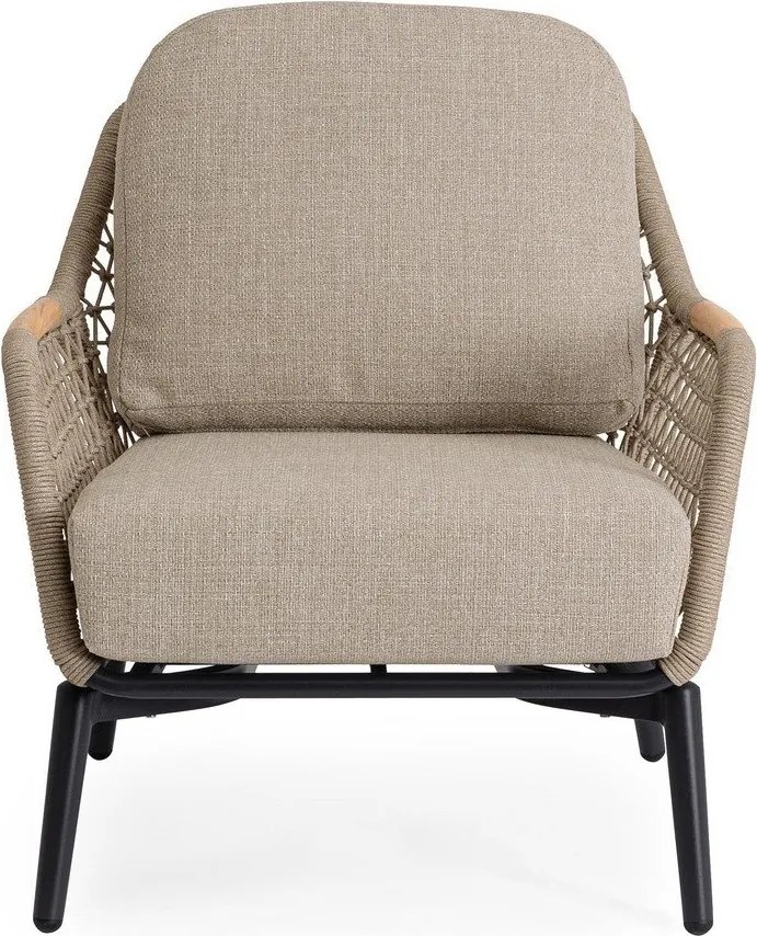 Világosbarna fém kerti fotel Eulero – Bizzotto