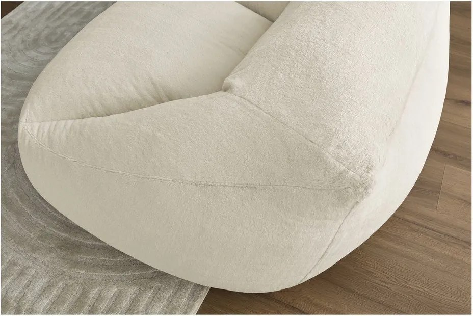 Krémszínű műszőrme babzsákfotel Lilibet – Bobochic Paris