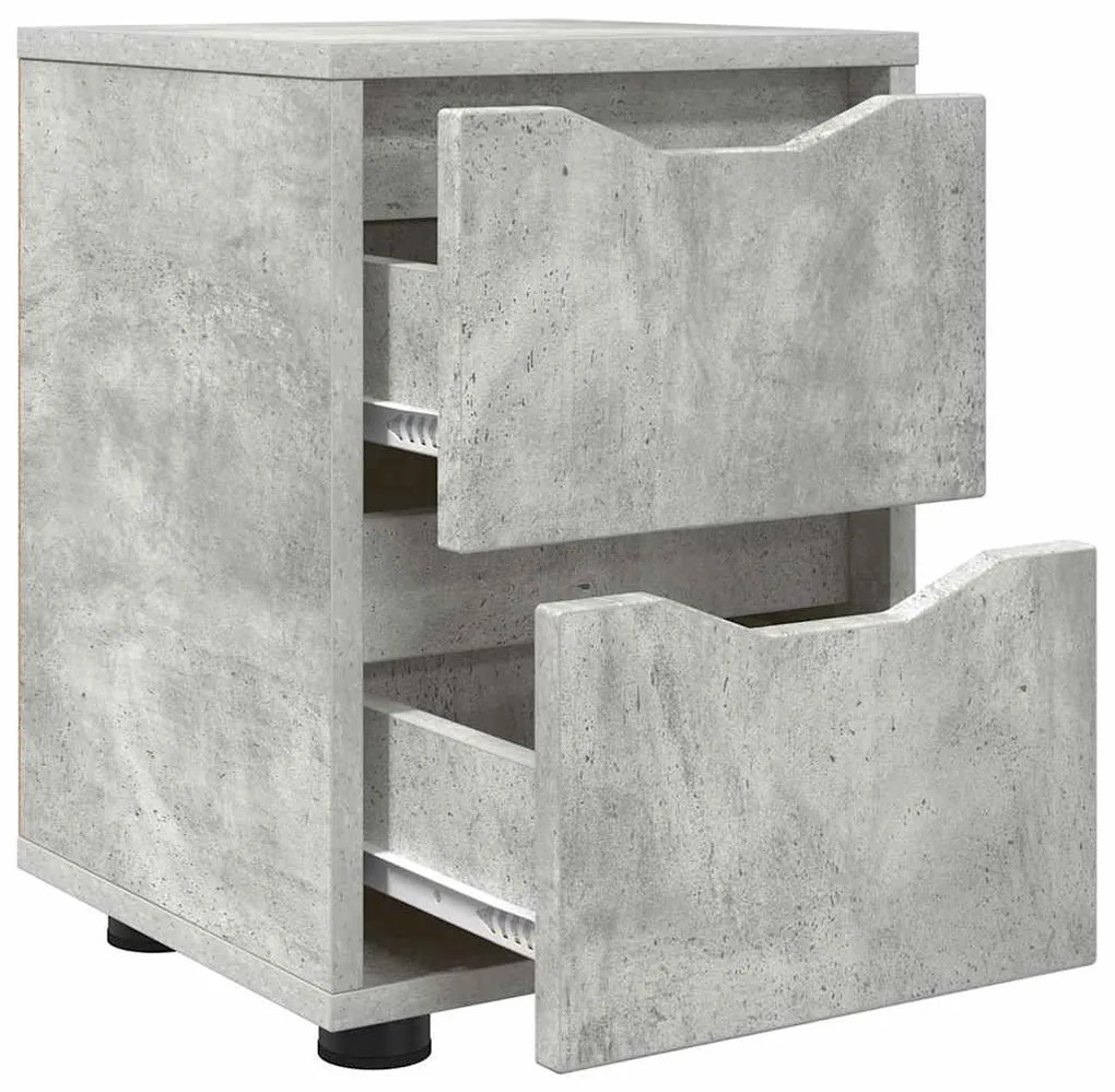 Éjjeli asztal fiókkal Beton Szürke 30,5 x 30 x 43 cm Faanyag
