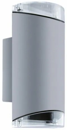 Strühm Kasjan 225x110 mm szürke ívelt oldalfali lámpa GU-10-es foglalattal