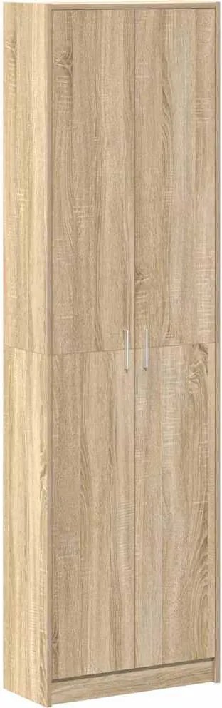 vidaXL Ruhásszekrény polcokkal Sonoma tölgy 55 x 25 x 189 cm Faanyag