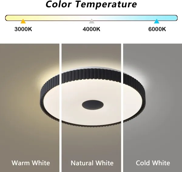 Brilagi - CORVO LED dimmelhető mennyezeti lámpa LED/72W/230V 3000-6000K fekete átmérő 50 cm+távirányító