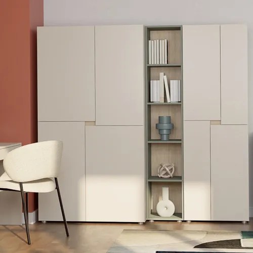 Gardróbszekrény 4 ajtós kivitelben, 60 cm méretben LENS