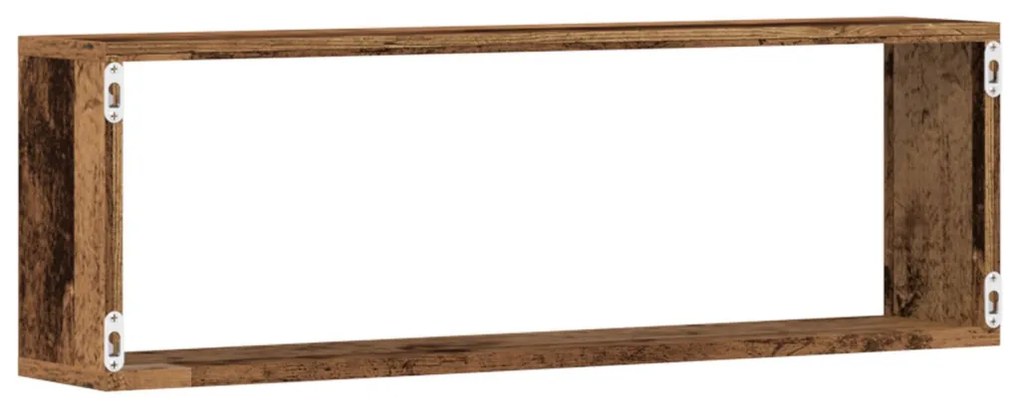 Fali polcok 4 db Régi fa 80x15x26 cm Mérnöki fa