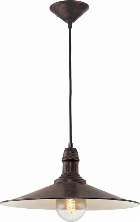 Brilagi - FORGE kábeles függeszték 1xE27/60W/230V, átm. 36 cm, barna