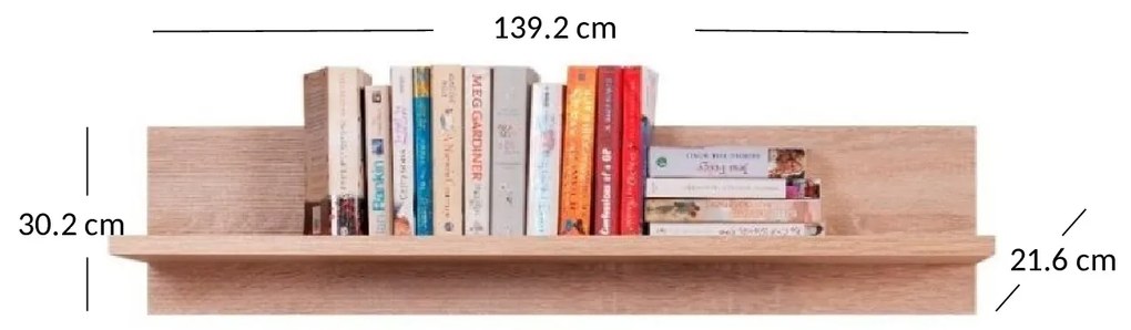 Polc 140 cm Gwenn (szonoma tölgy). 1052925