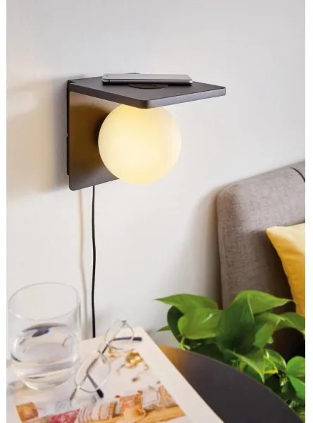 Eglo 98265 - CIGLIE fali lámpatest vezeték nélküli töltéssel, 1xE14/40W/230V