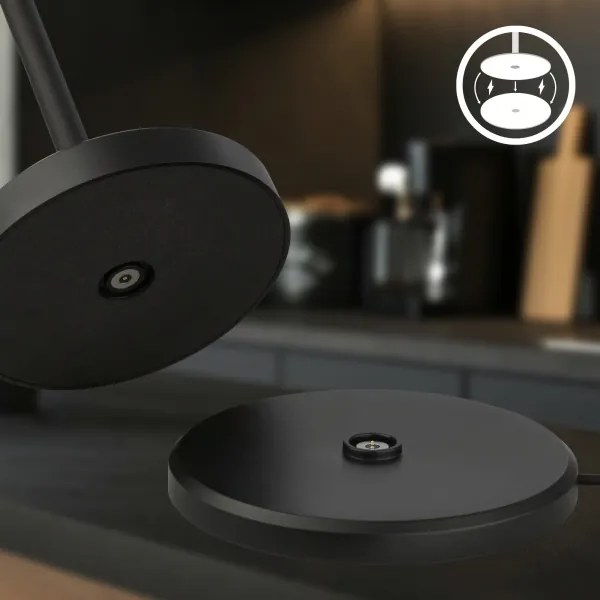 Briloner 7521015 - SIGO LED fényerőszabályozható asztali lámpa 2,5W/5V IP44 2600 mAh fekete