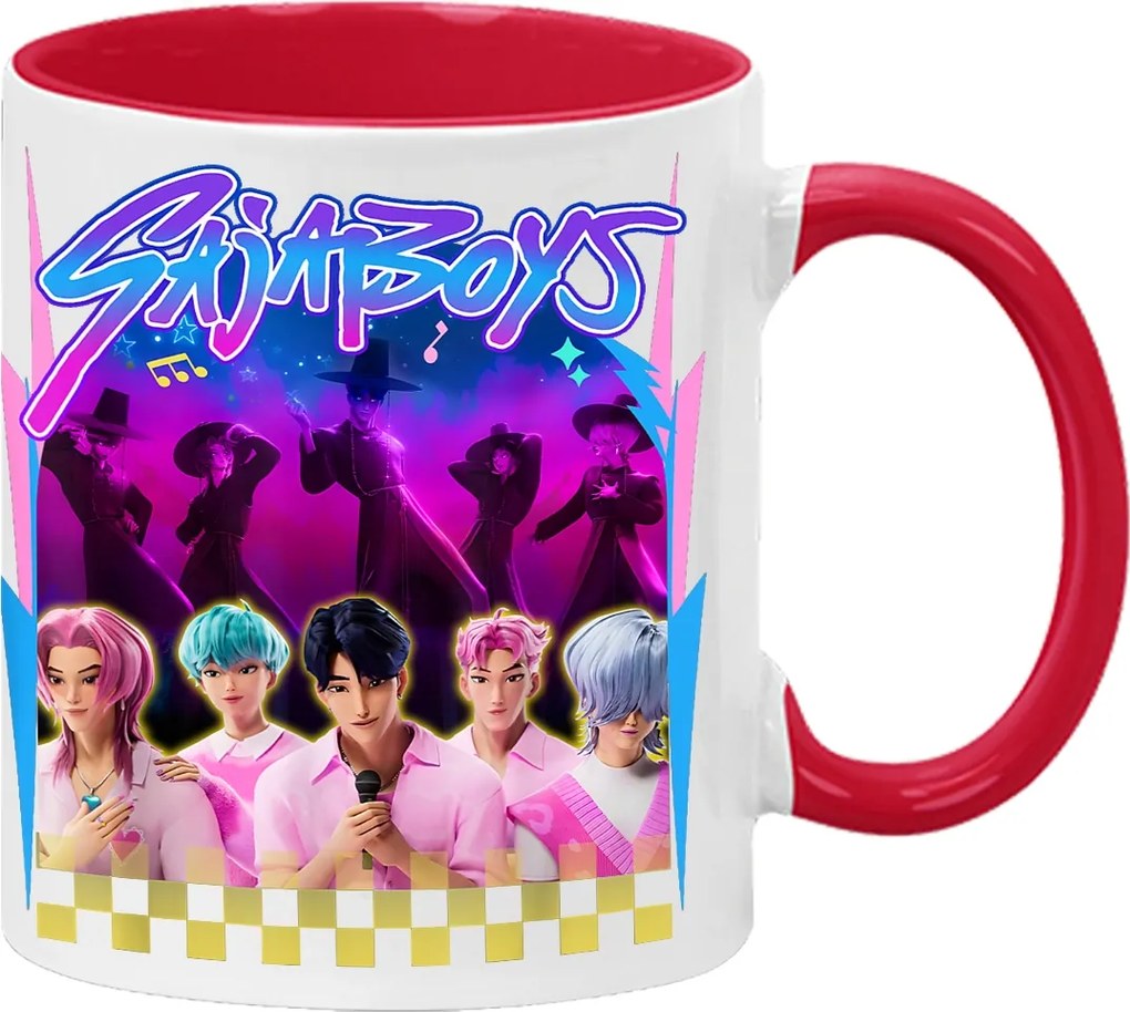 Kerámia Bögre 330ML Fekete Démon Hunters Démonvadász Saja Boys