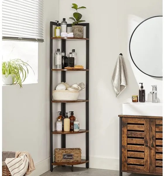 NAVARO könyvszekrény barna/fekete