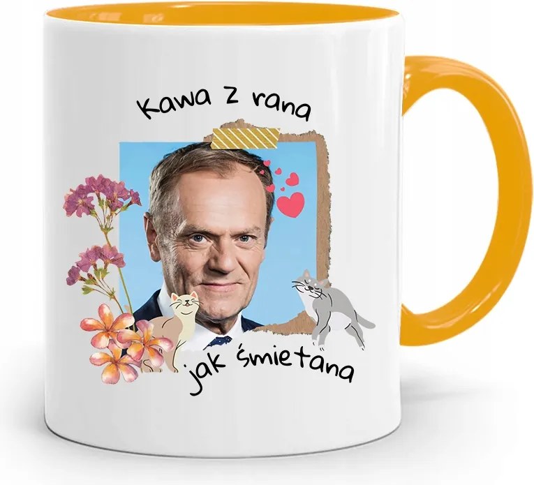 Bögre Sárga Donald Tusk Po Platform Ajándék