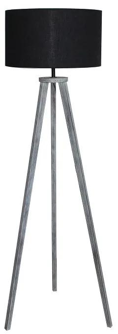 Állólámpa, három lábbal, 135 cm, fekete - MONT NOIR