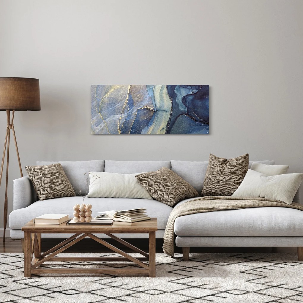 Kép - Absztrakció alkoholos tintával (120x50 cm)