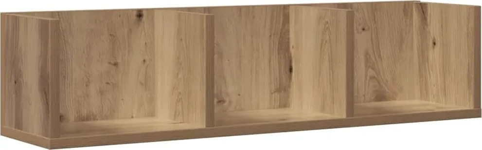 vidaXL kézműves tölgy színű szerelt fa CD-tartó fali polc 75x18x18 cm