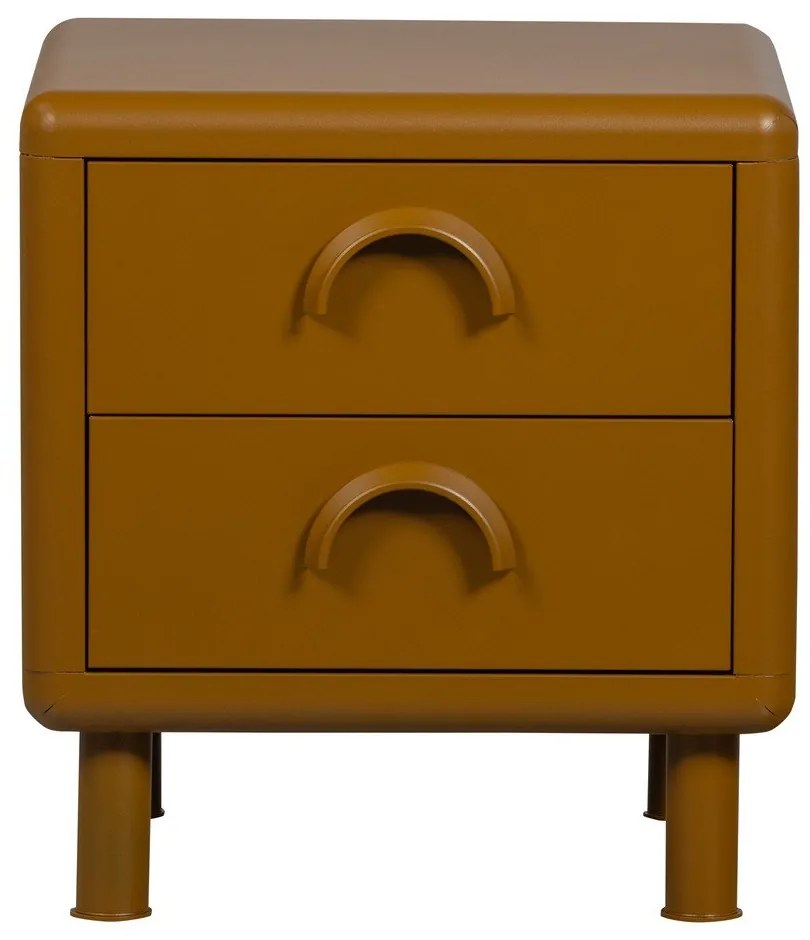 Okkersárga fém éjjeliszekrény Rune – WOOOD