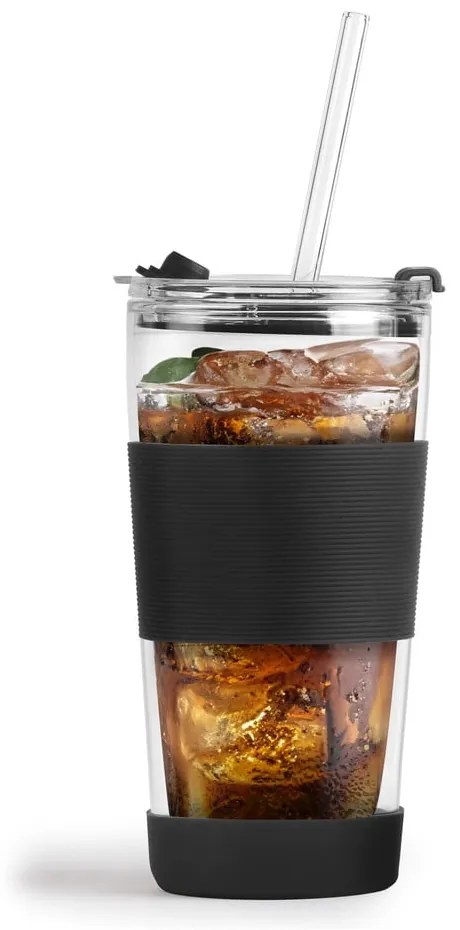 Fekete termobögre 600 ml Fuori – Vialli Design