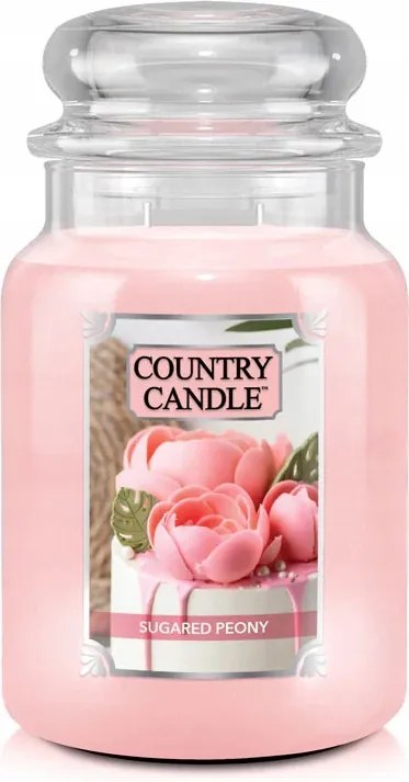 Sugared Peony Country Candle nagy illatgyertya két kanóccal