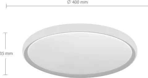 Brilagi - CARLOS LED mennyezeti lámpa, 24W, 230V, Ø 40 cm, fehér