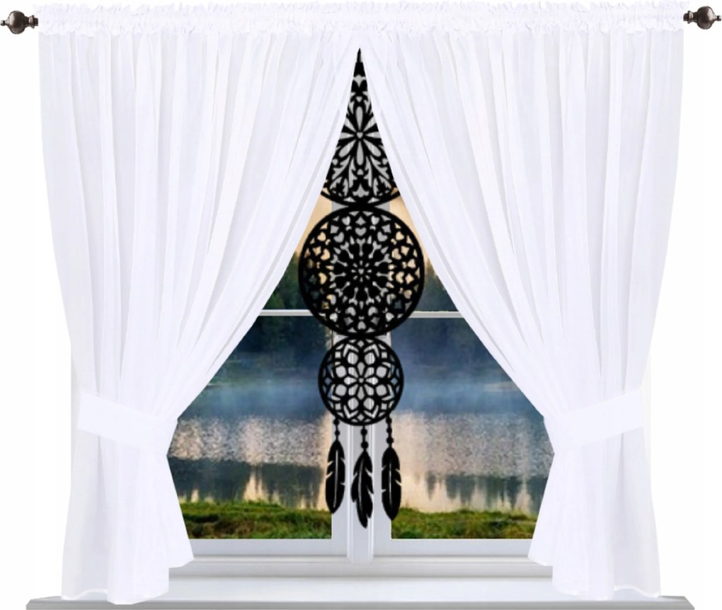 Kész függöny 150x200 panel álomfogó filc sima függönyök nappaliba fehér