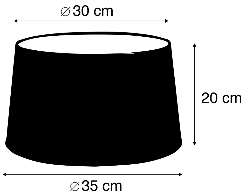 Szürke lenvászon lámpabúra 35/30/18