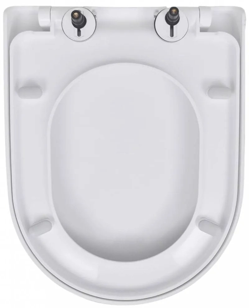 2 db fehér műanyag wc ülőke lassan csukódó fedéllel