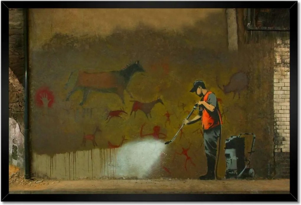 Poszterek keretben 60x40 Banksy Művészet eltávolítása