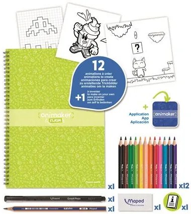 Animációkészítő készlet applikációval, Pop, MAPED CREATIV Animaker Flash (IMAC907067)