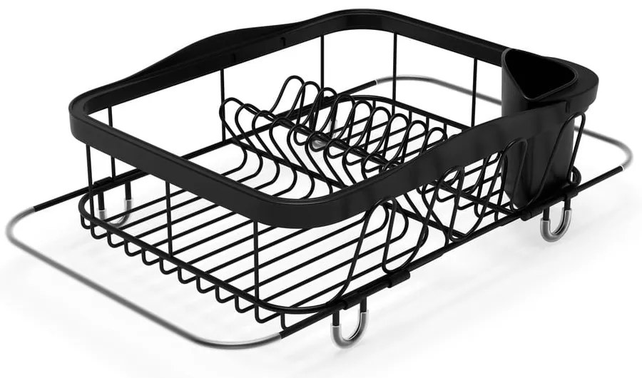 Fekete állítható acél edényszárító 37x29 cm Sinkin – Umbra
