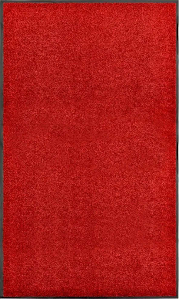 vidaXL piros kimosható lábtörlő 90 x 150 cm