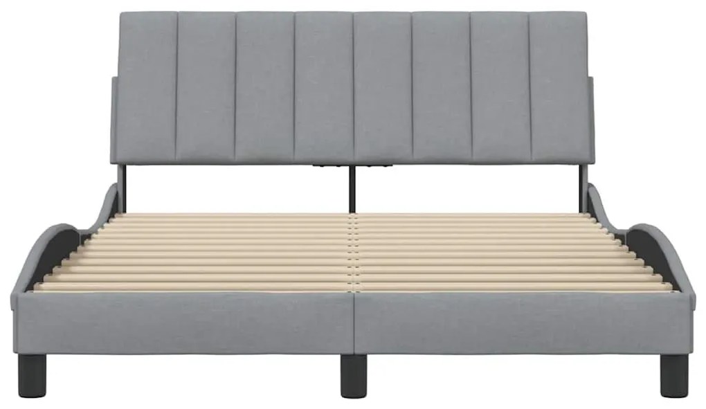 világosszürke szövet ágykeret matrac nélkül Hanko 140x200 cm