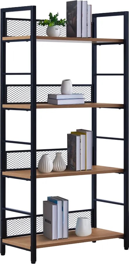 Polcállvány, fekete/tölgy, KELER TYP 1