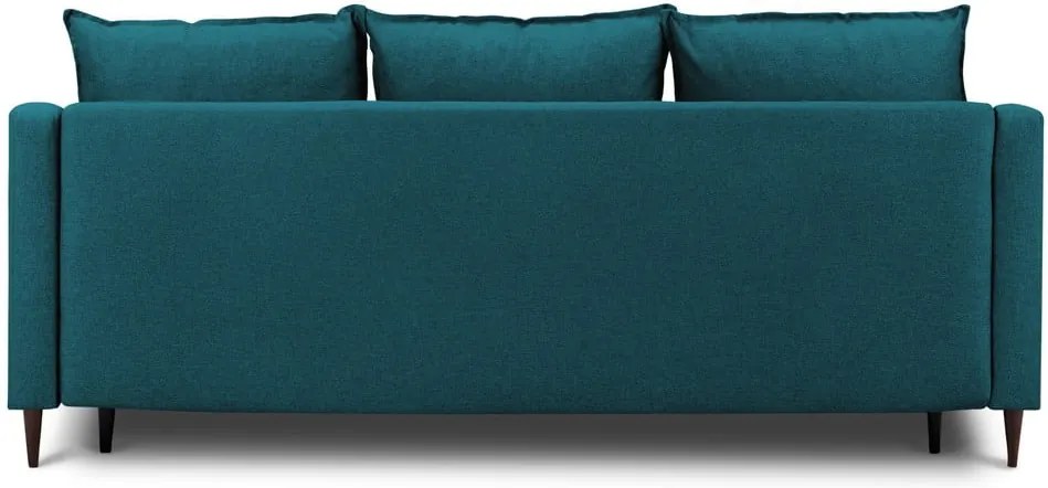 Ancolie türkiz kihúzható kanapé ágyneműtartóval, 215 cm - Mazzini Sofas