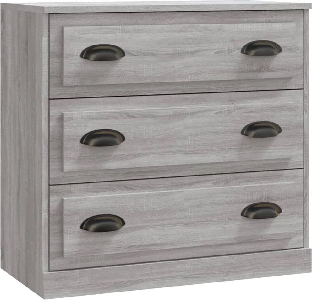 vidaXL szürke sonoma színű szerelt fa tálalószekrény 70x35,5x67,5 cm