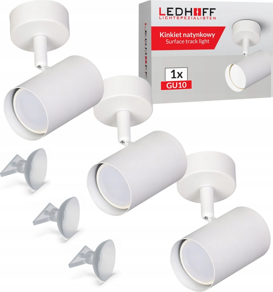 Mennyezeti lámpa Led Fali Lámpa 3x GU10 fehér állítható Spot halogén lámpatest