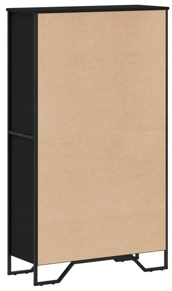 fekete szerelt fa könyvszekrény 80 x 31 x 137,5 cm