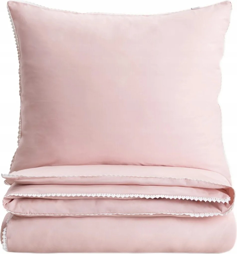 Cherish Love pamut ágyneműhuzat rózsaszín, szív mintás 160x200 2*70x80