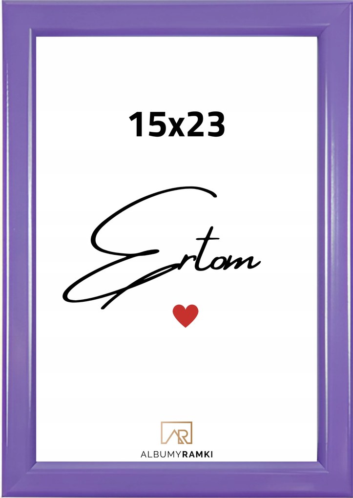 Képkeret 23x15 keskeny 15x23 sötét lila
