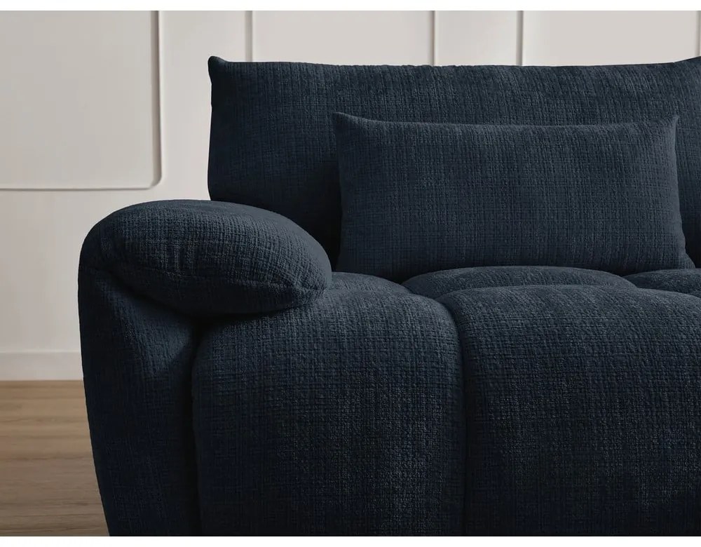 Sötétkék zsenília kanapé 264 cm Ivane – Bobochic Paris