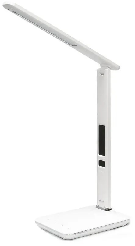 Immax 08934L - LED Asztali lámpa kijelzővel KINGFISHER LED/9W/230V fehér