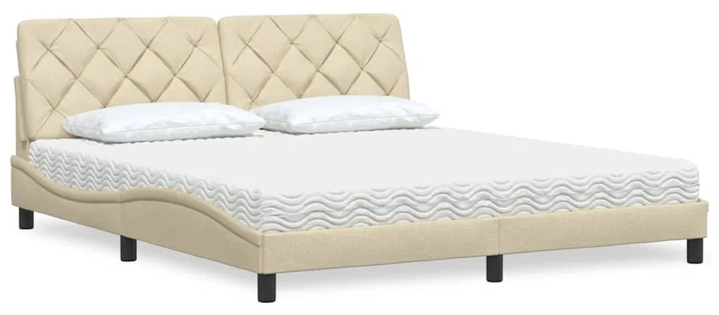 ágy matraccal krém 180x200 cm szövet