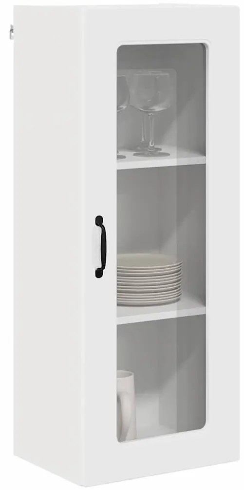 Fali konyhaszekrény Magas Fényű Fehér 40 x 31 x 100 cm Faanyag