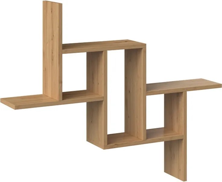 Fiesta nyitott fali polc, tároló, tölgy