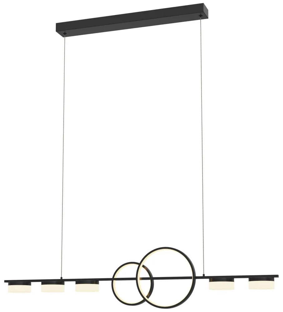 Wofi 7030-702 - LED Dimmelhető csillár zsinóron MESSINA LED/57W/230V fekete