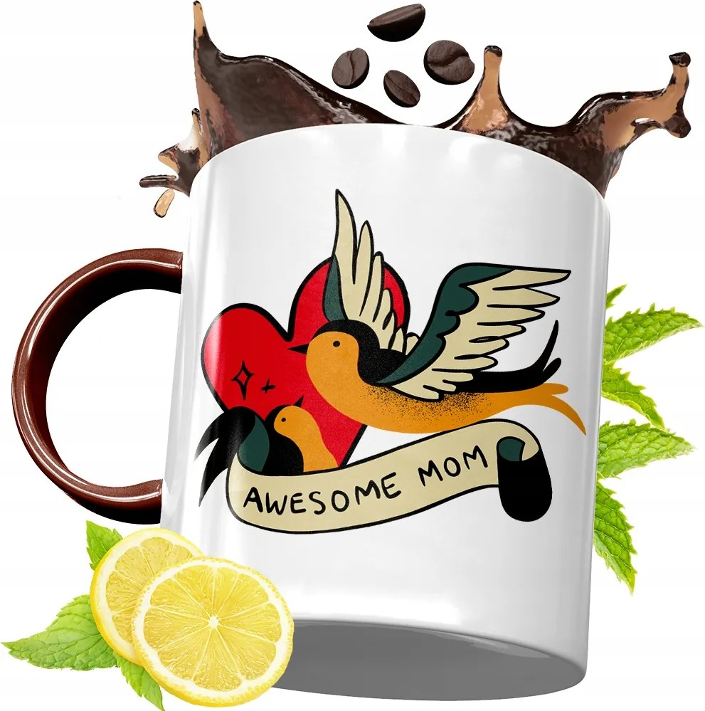 Bordó Bögre Anyukáknak Születésnapi Ajándék fényképes nyomtatással