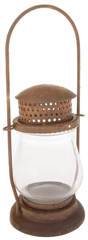 Fém lámpaüveggel Rustik, 11 x 34 x 11 cm