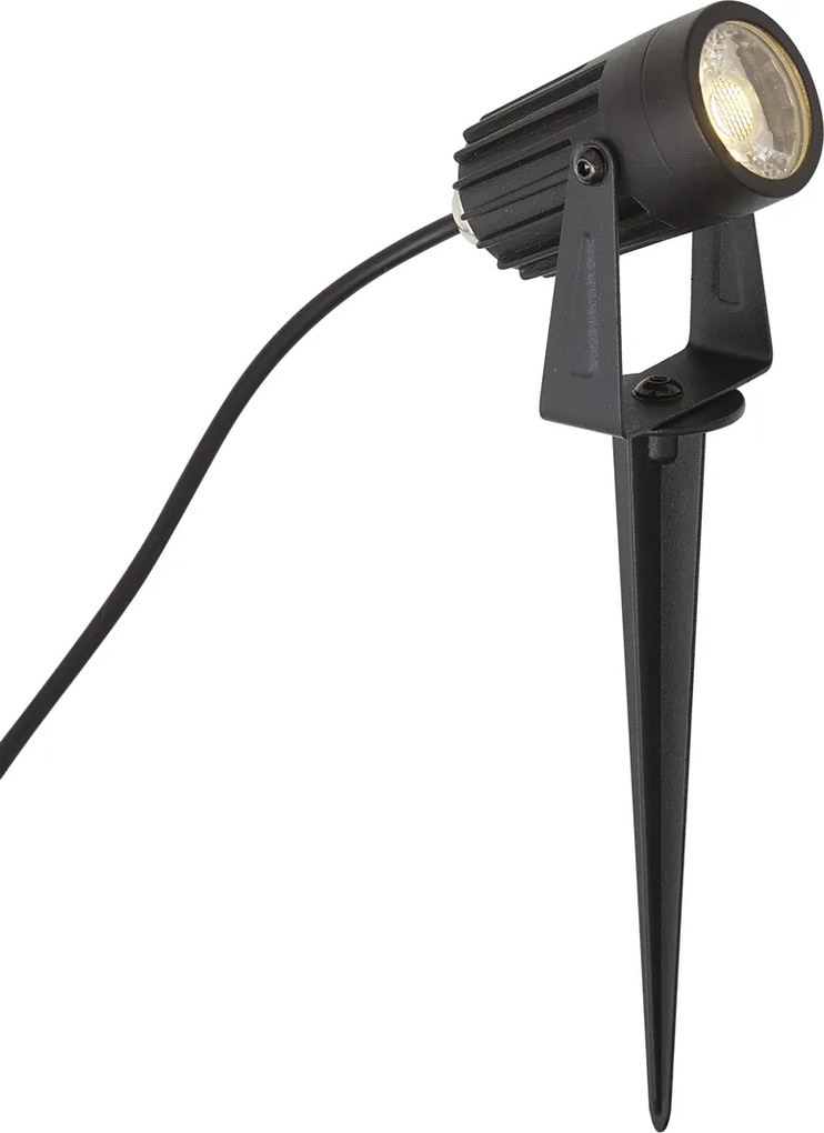 Modern 12V-os fekete spotlámpa LED-del, IP67 - Voltaire Pico